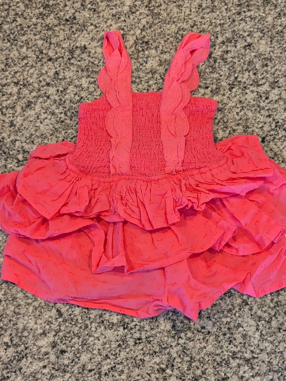 BCBGirls Pink Ruffled One-Piece Romper